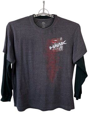 Tony Hawk Vintage 90’s Tee 100% Cotton Long sleeve Men Gray Black XXL